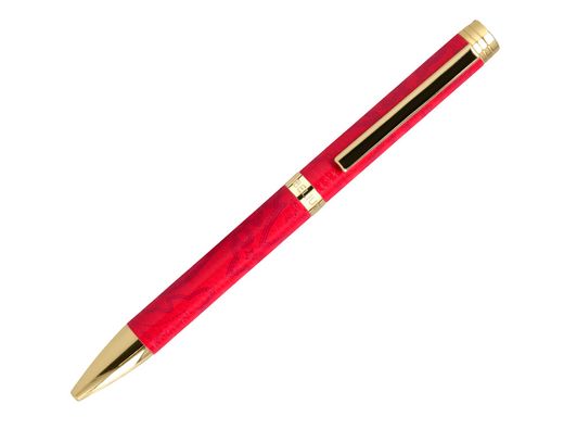 Boligrafo belius wild west aluminio color granate dorado tinta color azul caja de diseńo