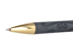 Boligrafo belius wild west aluminio color negro dorado tinta color azul caja de diseńo