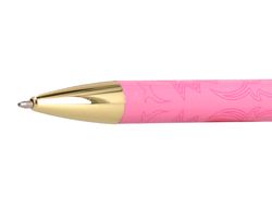 Boligrafo belius wild west aluminio color rosa dorado tinta color azul caja de diseńo