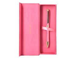 Boligrafo belius wild west aluminio color rosa dorado tinta color azul caja de diseńo