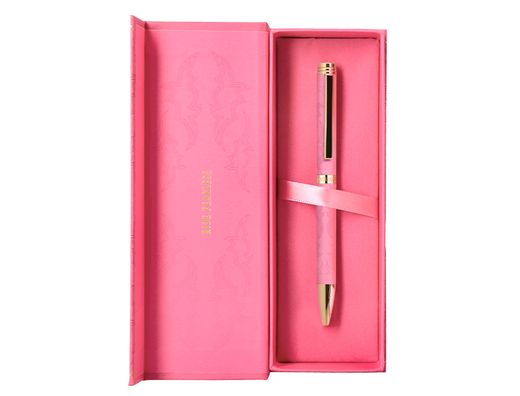 Boligrafo belius wild west aluminio color rosa dorado tinta color azul caja de diseńo