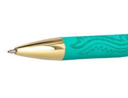 Boligrafo belius wild west aluminio color verde tinta color azul caja de diseńo