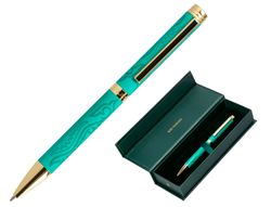 Boligrafo belius wild west aluminio color verde tinta color azul caja de diseńo