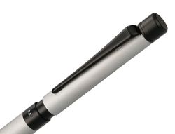 Boligrafo belius zurich 3 en 1 cuerpo plateado tinta negra y roja portaminas 0,5 mm en estuche