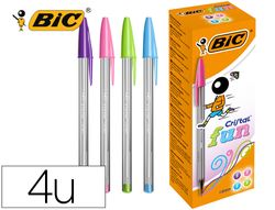 Boligrafo Bic Cristal Large Fashion Cajas De 20 Unidades Colores Surtidos