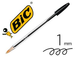 Boligrafo bic cristal medium negro bolsa de 5 unidades