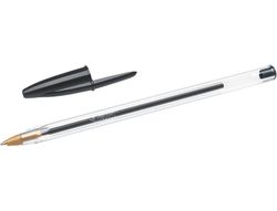 Boligrafo bic cristal medium negro bolsa de 5 unidades