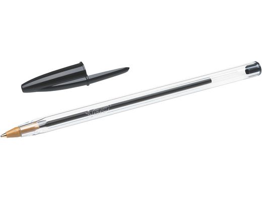 Boligrafo bic cristal medium negro bolsa de 5 unidades