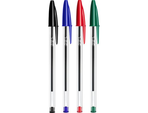 Boligrafo bic cristal mega tubo 16+4 unidades colores surtidos 8 azules / 5 negros / 4 rojos/ 3 verdes