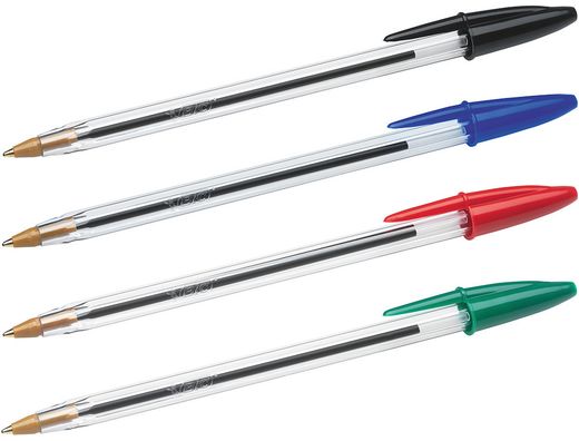 Boligrafo bic cristal mega tubo 16+4 unidades colores surtidos 8 azules / 5 negros / 4 rojos/ 3 verdes