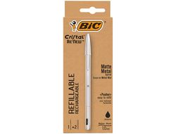 Boligrafo bic cristal renew tinta negra pack de 1 unidad + 2 recambios
