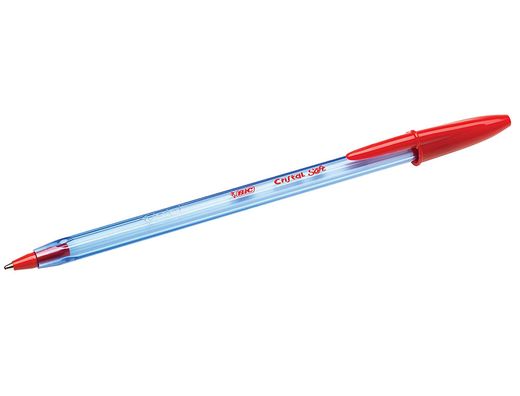 Boligrafo bic cristal soft rojo punta de 1,2 mm