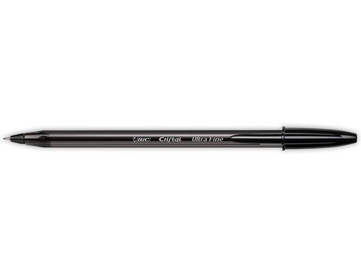 Boligrafo bic cristal ultrafine punta forma aguja 0,7 mm negro
