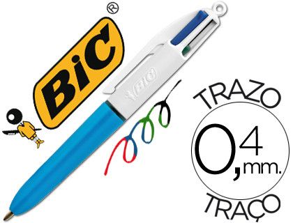 Boligrafo Bic Cuatro Colores Mini Punta Media 1Mm