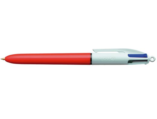 Boligrafo bic cuatro colores punta fina 0,8 mm