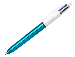 Boligrafo bic cuatro colores shine azul punta de 1 mm