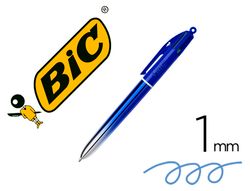Boligrafo bic cuatro colores smooth gradiente color azul
