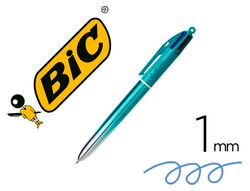 Boligrafo bic cuatro colores smooth gradiente color verde
