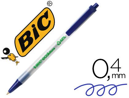 Boligrafo bic ecolutions clic stic azul