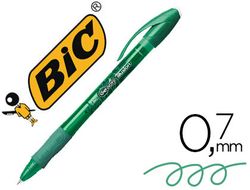 Boligrafo bic gelocity illusion borrable verde punta de 0,7 mm