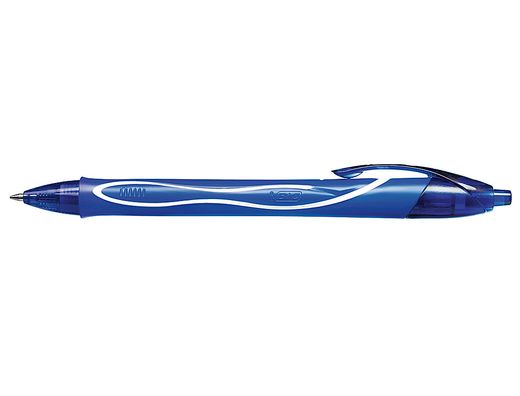 Boligrafo bic gelocity quick dry retractil tinta gel azul punta de 0,7 mm
