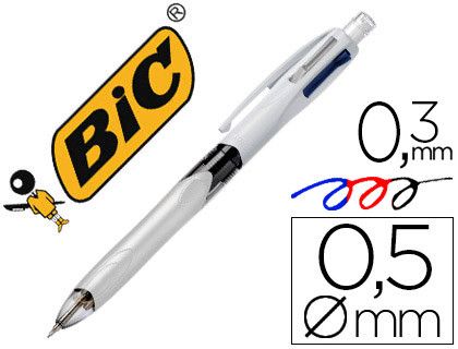 Boligrafo Bic Multifuncion Azul / Negro / Rojo / Portaminas 0,5 Mm