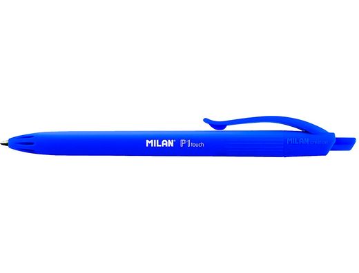 Boligrafo milan p1 retractil 1 mm touch azul