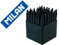 Boligrafo milan p1 retractil 1 mm touch negro expositor de 40 unidades