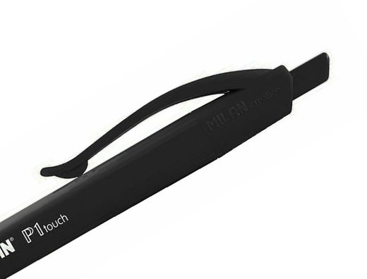 Boligrafo milan p1 retractil 1 mm touch negro