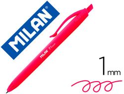 Boligrafo milan p1 retractil 1 mm touch rojo