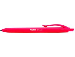 Boligrafo milan p1 retractil 1 mm touch rojo