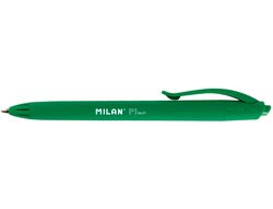 Boligrafo milan p1 retractil 1 mm touch verde