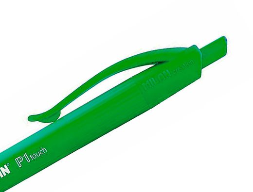 Boligrafo milan p1 retractil 1 mm touch verde