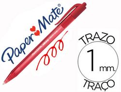 Boligrafo Paper Mate Inkjoy 100 Retractil Punta Media Rojo