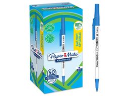 Boligrafo paper mate kilometrico punta 1 mm plastico reciclado 80% color azul