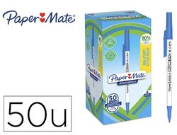 Boligrafo paper mate kilometrico punta 1 mm plastico reciclado 80% color azul