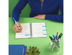 Boligrafo paper mate kilometrico punta 1 mm plastico reciclado 80% color azul