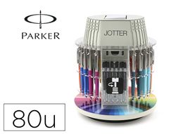 Boligrafo parker jotter originals expositor carrousel con 40 unidades colores surtidos + 40 recambios