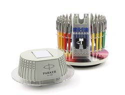 Boligrafo parker jotter originals expositor carrousel con 40 unidades colores surtidos + 40 recambios