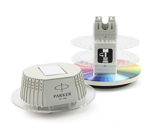 Boligrafo parker jotter originals expositor carrousel con 40 unidades colores surtidos + 40 recambios