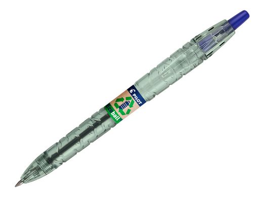 Boligrafo pilot ecoball plastico reciclado tinta aceite punta de bola 1 mm color azul