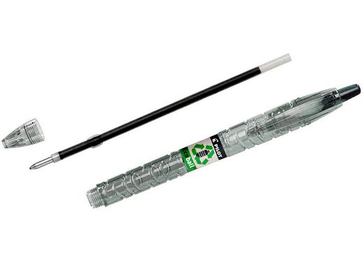 Boligrafo pilot ecoball plastico reciclado tinta aceite punta de bola 1 mm color negro