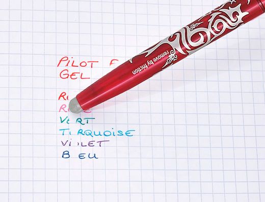 Boligrafo pilot frixion ball borrable 0,7 mm punta media rojo en blister