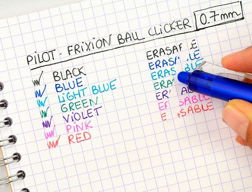 Boligrafo pilot frixion clicker borrable 0,7 mm punta media azul en blister
