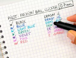 Boligrafo pilot frixion clicker borrable 0,7 mm punta media negro en blister