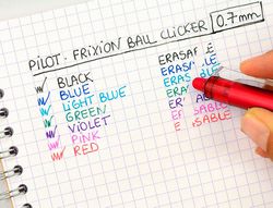 Boligrafo pilot frixion clicker borrable 0,7 mm punta media rojo en blister