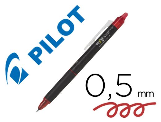 Boligrafo pilot frixion point clicker borrable 0,5 mm rojo