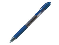 Boligrafo pilot g-2 azul tinta gel retractil sujecion de caucho en blister