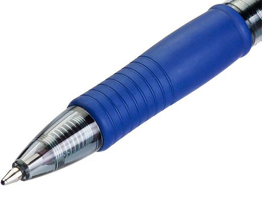 Boligrafo pilot g-2 azul tinta gel retractil sujecion de caucho en blister