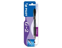 Boligrafo pilot g-2 negro tinta gel retractil sujecion de caucho en blister